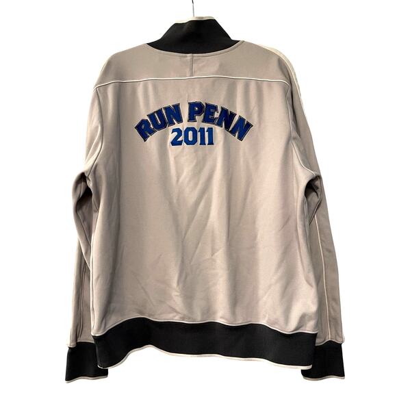 Nike Vintage Men's L RUN PENN State Track Jacket Team Issued 2011 Varsity Gray - Picture 2 of 9